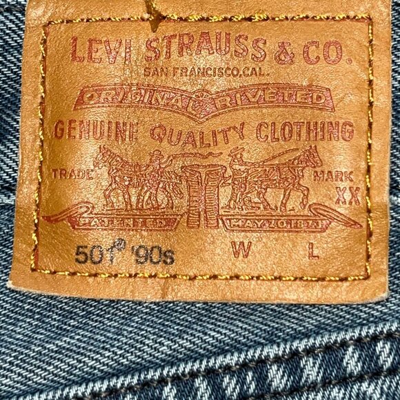 Levi's Women's Straight Leg Jeans - Dark Blue - Picture 7 of 12